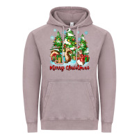 Vintage Zinc merry christmas rabbits Vintage Hoodie - Zillion Design Studio