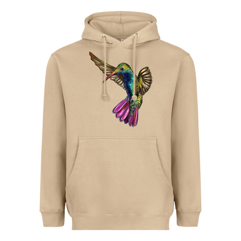 Flying Ruby Throated Hummingbird Heavyweight Hoodie by LillyAllenDesigns | Teevron