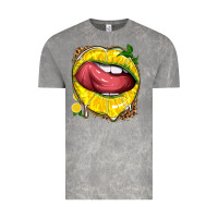 Cloud Rock lemon lips with leopard Vintage Tee - texasbilliewilder