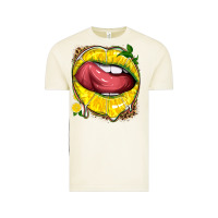 Vintage Arctic lemon lips with leopard Vintage Tee - texasbilliewilder
