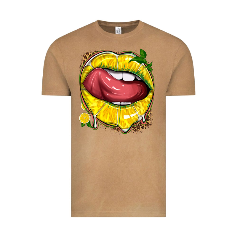 Lemon Lips With Leopard Vintage Tee by texasbilliewilder | Teevron