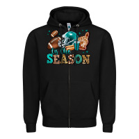 Black tis the season american football Zipper Hoodie - Jasminsmagicworld
