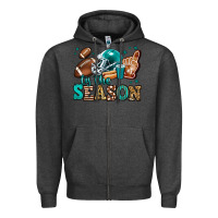 Charcoal Heather tis the season american football Zipper Hoodie - Jasminsmagicworld