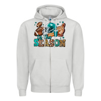 Dove Grey tis the season american football Zipper Hoodie - Jasminsmagicworld