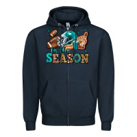 Navy tis the season american football Zipper Hoodie - Jasminsmagicworld