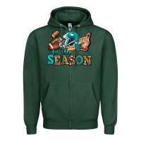 Sports Green tis the season american football Zipper Hoodie - Jasminsmagicworld