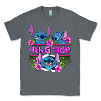 Charcoal Heather preview flower stitch  4th grade Classic Tee - AdoDesignShop