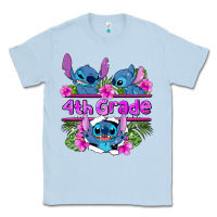 Dusty Blue preview flower stitch  4th grade Classic Tee - AdoDesignShop