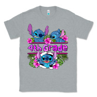 Heather Grey preview flower stitch  4th grade Classic Tee - AdoDesignShop