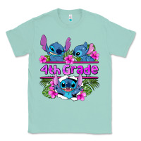 Seafoam preview flower stitch  4th grade Classic Tee - AdoDesignShop