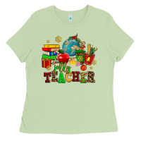 Matcha christmas jolly teachers Ladies Tee - AdoDesignShop
