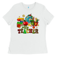 White christmas jolly teachers Ladies Tee - AdoDesignShop