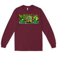 Burgundy st patricks trucks Long Sleeve Tee - FaDigitalArtStudio
