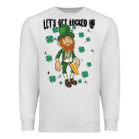Oatmeal Heather let's get lucked up Premium Sweatshirt - MaliasSmallBusiness