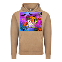 Vintage Coffee halloween unicorn Vintage Hoodie - Zillion Design Studio