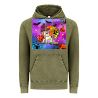 Vintage Olive halloween unicorn Vintage Hoodie - Zillion Design Studio