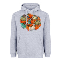 Heather Grey fall autumn patches Heavyweight Hoodie - Jasminsmagicworld