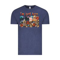 Vintage Denim i'm just here for the snacks american football Vintage Tee - Zillion Design Studio
