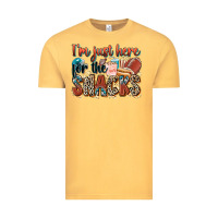 Vintage Mustard i'm just here for the snacks american football Vintage Tee - Zillion Design Studio