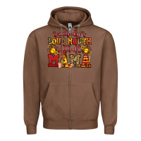 Chestnut somebody's loud mouth softball mama Zipper Hoodie - Jasminsmagicworld