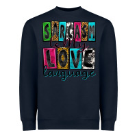 Navy sarcasm is my love language Heavyweight Sweatshirt - Zillion Design Studio