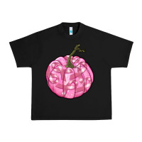 Black pink pumpkin with breast cancer ribbons Urban Heavy Tee - RanaPortraitStore