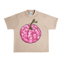 French Oak pink pumpkin with breast cancer ribbons Urban Heavy Tee - RanaPortraitStore