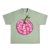 Oil Green pink pumpkin with breast cancer ribbons Urban Heavy Tee - RanaPortraitStore