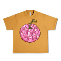 Peanut Butter pink pumpkin with breast cancer ribbons Urban Heavy Tee - RanaPortraitStore
