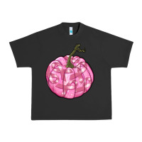 Pigment Black pink pumpkin with breast cancer ribbons Urban Heavy Tee - RanaPortraitStore