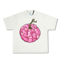 Pistachio pink pumpkin with breast cancer ribbons Urban Heavy Tee - RanaPortraitStore