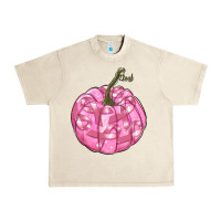 Sandshell pink pumpkin with breast cancer ribbons Urban Heavy Tee - RanaPortraitStore