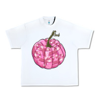 White pink pumpkin with breast cancer ribbons Urban Heavy Tee - RanaPortraitStore