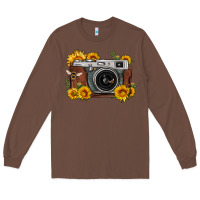 Chestnut sunflower bee vintage camera Long Sleeve Tee - FaDigitalArtStudio
