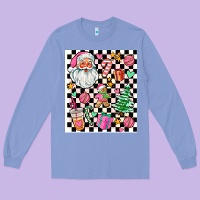 Pink Christmas Elementary Long Sleeve Tee Designed By Adodesignshop
