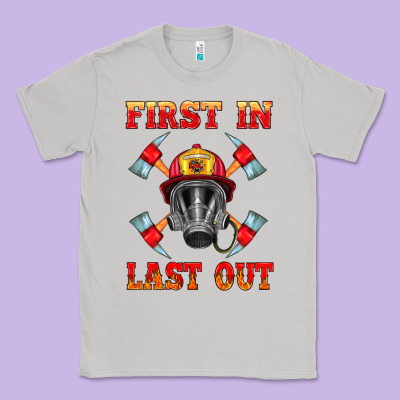 Firefighter Face Mask With Axes Classic Tee Designed By Hra Design Shop