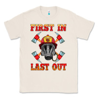 Natural firefighter face mask with axes Classic Tee - HRA Design Shop