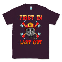 Plum firefighter face mask with axes Classic Tee - HRA Design Shop