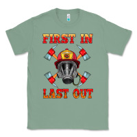 Sage firefighter face mask with axes Classic Tee - HRA Design Shop