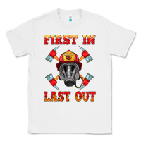 White firefighter face mask with axes Classic Tee - HRA Design Shop