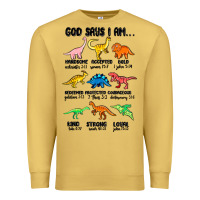 Antique Gold god says i am dinosaurs handsome Premium Sweatshirt - MaliasSmallBusiness