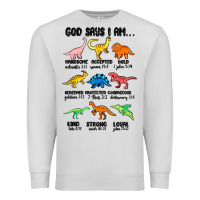 Dove Grey god says i am dinosaurs handsome Premium Sweatshirt - MaliasSmallBusiness
