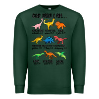 Sports Green god says i am dinosaurs handsome Premium Sweatshirt - MaliasSmallBusiness