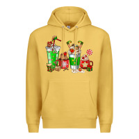 Antique Gold Elf coffee cups Premium Hoodie - NancyCooperArtShop
