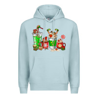 Blue Mist Elf coffee cups Premium Hoodie - NancyCooperArtShop
