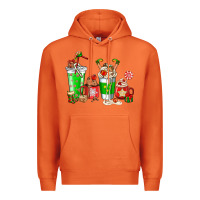 Carrot Elf coffee cups Premium Hoodie - NancyCooperArtShop