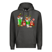 Charcoal Heather Elf coffee cups Premium Hoodie - NancyCooperArtShop
