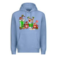 Colony Blue Elf coffee cups Premium Hoodie - NancyCooperArtShop
