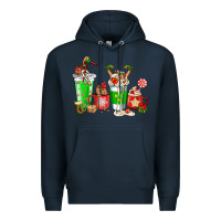 Navy Elf coffee cups Premium Hoodie - NancyCooperArtShop