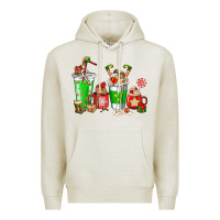 Oatmeal Heather Elf coffee cups Premium Hoodie - NancyCooperArtShop